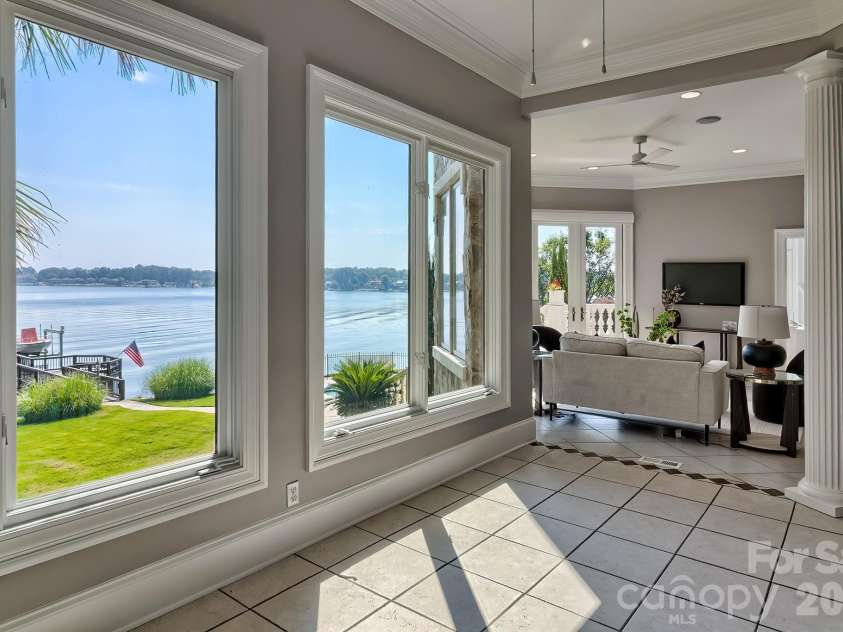 1252 Morning Shore Drive, Lexington, SC 29072.  MLS# CAR4313174, YatesRealty ID 2643. Sunroom with a view