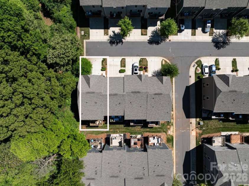 1641 Bark Branch Lane, Charlotte, NC 28205.  MLS# CAR4378680, YatesRealty ID 26433. End unit offering added privacy
