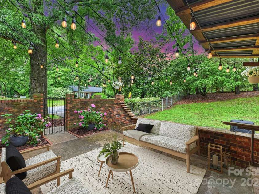 2301 Seth Thomas Road, Charlotte, NC 28210.  MLS# CAR4265395, YatesRealty ID 26452. Virtually Staged - Rear Patio