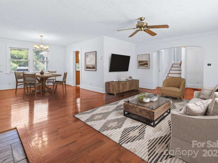92 Winston Avenue, Asheville, NC 28803.  MLS# CAR4277566, YatesRealty ID 26461. Living Room - Staged