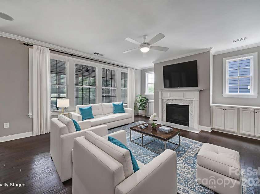 295 Helton Lane, Fort Mill, SC 29708.  MLS# CAR4259781, YatesRealty ID 26470. Great room staged