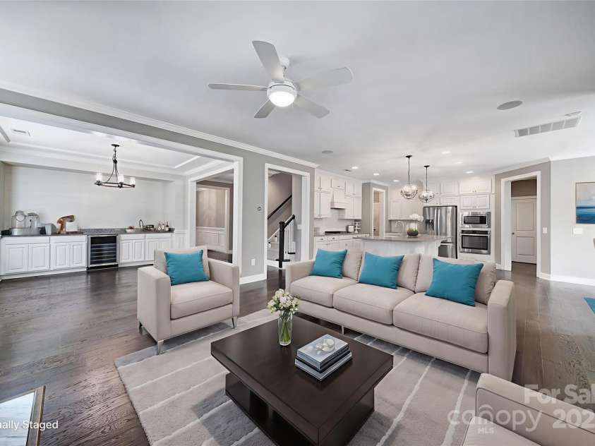 295 Helton Lane, Fort Mill, SC 29708.  MLS# CAR4259781, YatesRealty ID 26470. Great room staged