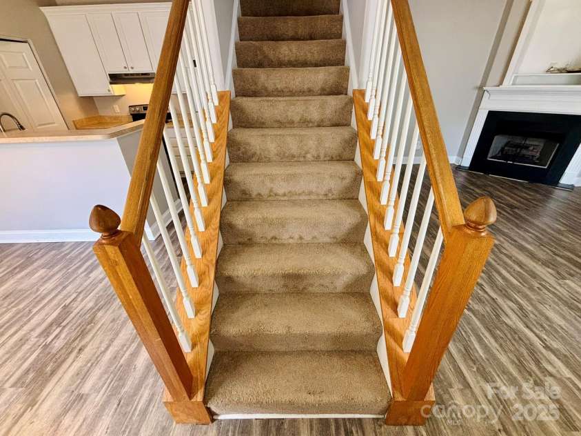 917 Shearer Street, Davidson, NC 28036.  MLS# CAR4280904, YatesRealty ID 26471. Stairway to Second Level