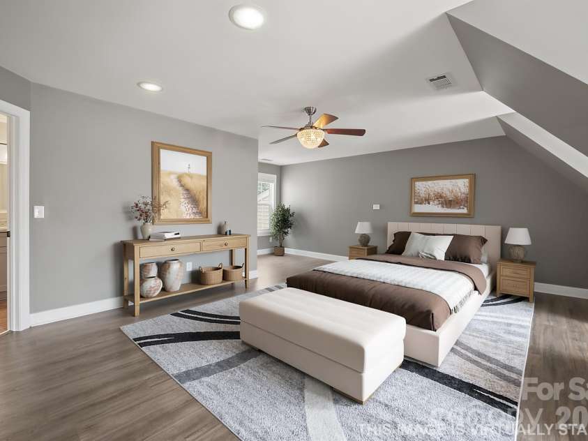 14509 Greenpoint Lane, Huntersville, NC 28078.  MLS# CAR4380000, YatesRealty ID 26472. Primary Bedroom- virtually staged