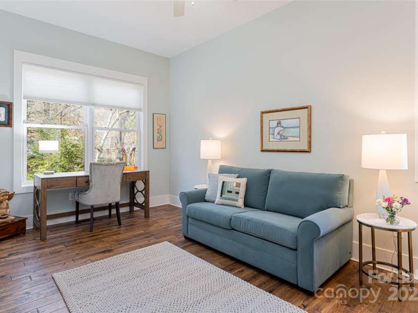 28 Woodland Aster Way, Asheville, NC 28804.  MLS# CAR4212425, YatesRealty ID 26479. 2nd primary suite overlooks private backyard.