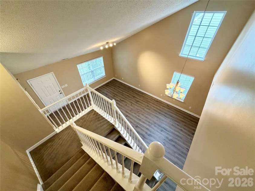 9233 Simonton Drive, Charlotte, NC 28269.  MLS# CAR4384205, YatesRealty ID 26481. Stairway