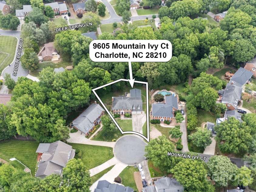 9605 Mountain Ivy Court, Charlotte, NC 28210.  MLS# CAR4275223, YatesRealty ID 26486. 