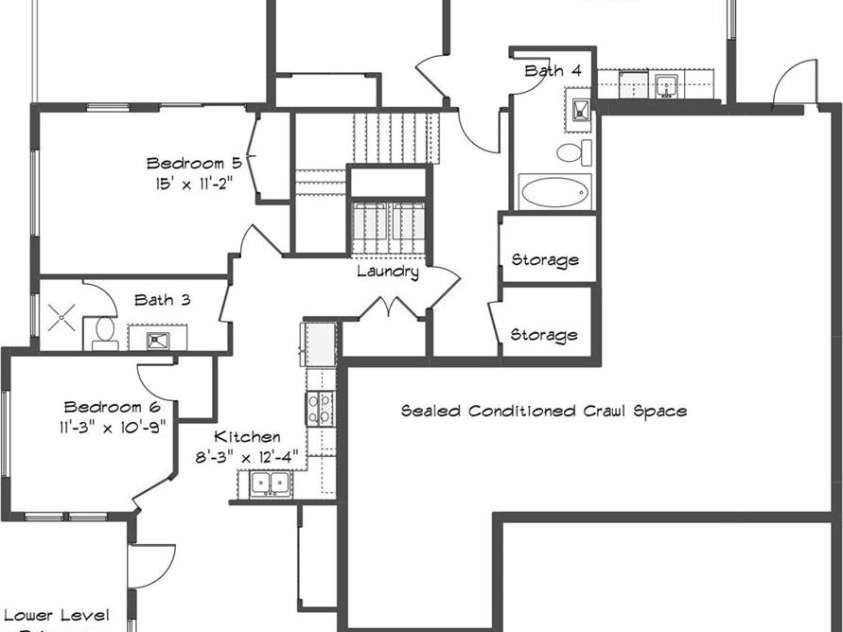49 Al Dorf Drive, Weaverville, NC 28787.  MLS# CAR4372663, YatesRealty ID 26504. Lower Level Floorplan