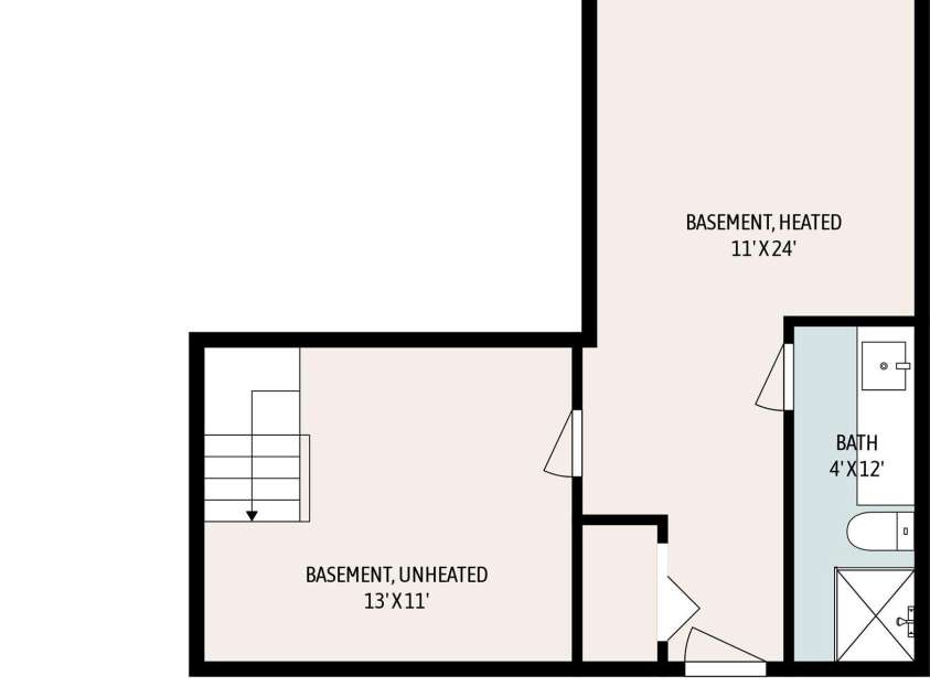 11 Upland Road, Asheville, NC 28804.  MLS# CAR4276545, YatesRealty ID 26522. Lower-Level Floor Plan