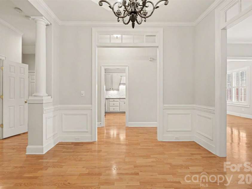 3111 Ethereal Lane, Charlotte, NC 28226.  MLS# CAR4383908, YatesRealty ID 26523. Dining Room View to Hall and Kitchen