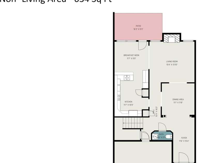 3111 Ethereal Lane, Charlotte, NC 28226.  MLS# CAR4383908, YatesRealty ID 26523. First Floor
