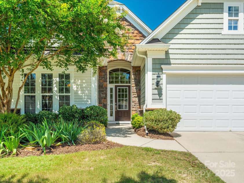 8036 Crater Lake Drive, Fort Mill, SC 29707.  MLS# CAR4271069, YatesRealty ID 26525. Lovely stone covered entryway.