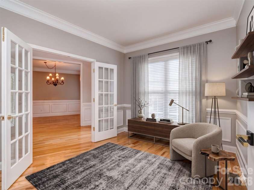 6167 Four Wood Drive, Matthews, NC 28104.  MLS# CAR4383205, YatesRealty ID 26529. Study Virtually Staged