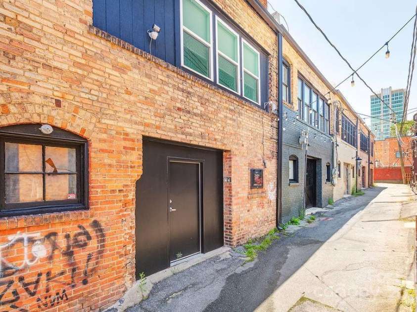 33 Carolina Lane, Asheville, NC 28801.  MLS# CAR4277865, YatesRealty ID 26531. View from Chicken Alley - Basement Entrance