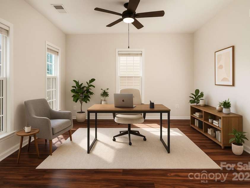 119 Tilton Drive, Mooresville, NC 28115.  MLS# CAR4274141, YatesRealty ID 26551. Virtually staged home office