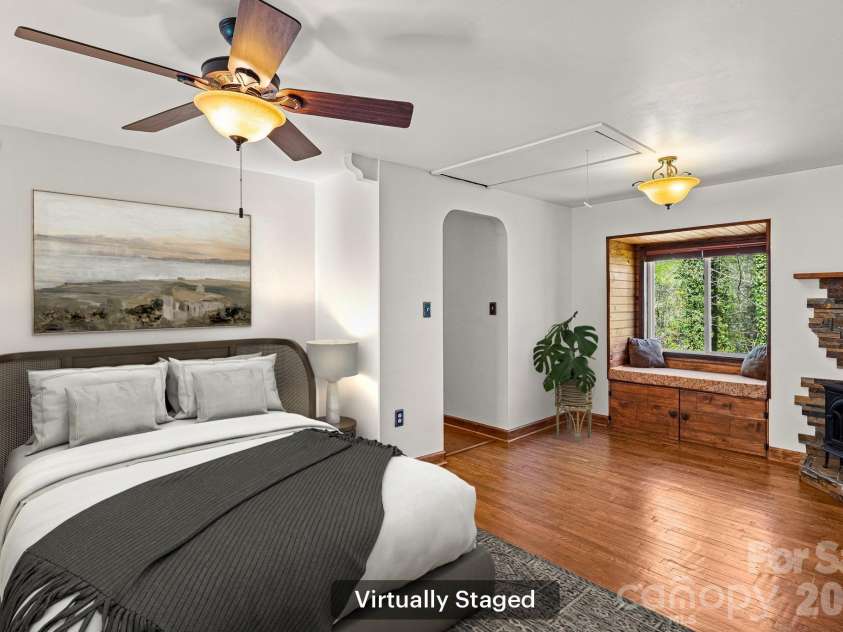 114 Walker Street, Black Mountain, NC 28711.  MLS# CAR4367539, YatesRealty ID 26552. Primary Bedroom - Virtually Staged