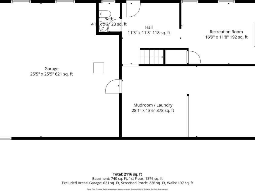 123 Castleton Lane, Hendersonville, NC 28791.  MLS# CAR4375976, YatesRealty ID 26560. Basement Floor Plan