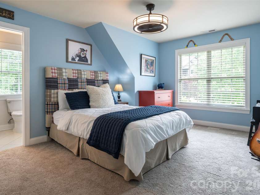 75 Ledgestone Drive, Fairview, NC 28730.  MLS# CAR4371731, YatesRealty ID 26567. Bedroom #3 with ensuite bathroom on the upper level
