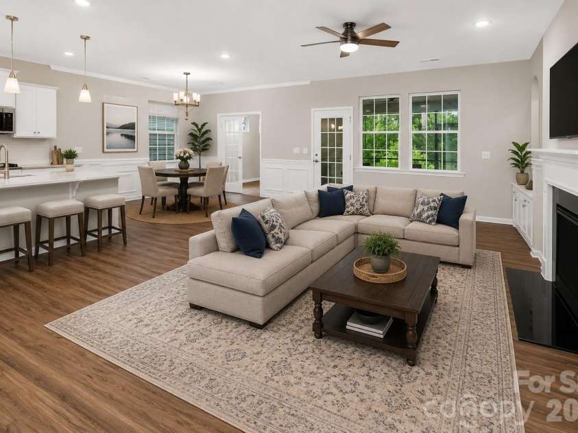 3130 Windhaven Lane, Tega Cay, SC 29708.  MLS# CAR4403267, YatesRealty ID 26585. Living Room - Virtually staged
