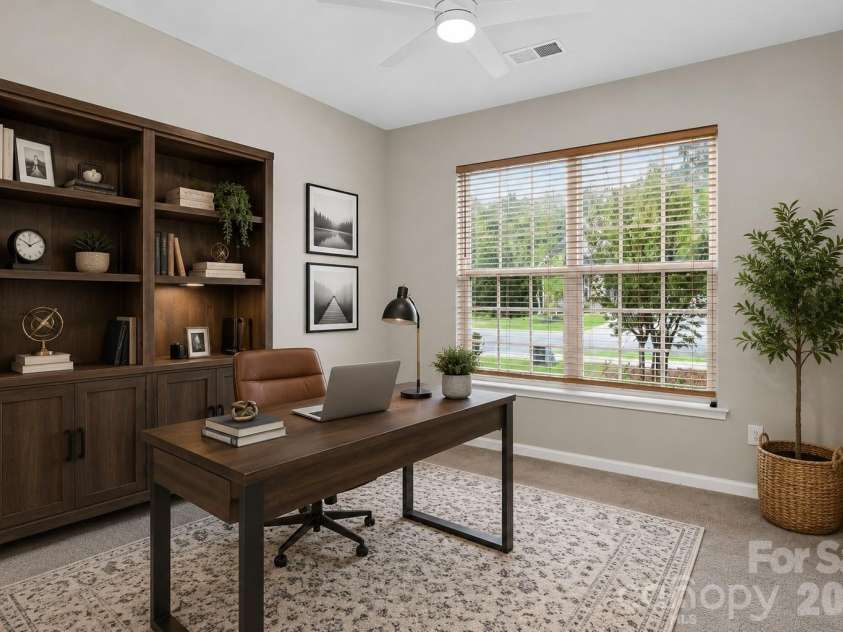 3130 Windhaven Lane, Tega Cay, SC 29708.  MLS# CAR4403267, YatesRealty ID 26585. Main Level Bedroom - Virtually Staged