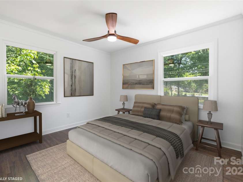 4017 Sulkirk Road, Charlotte, NC 28210.  MLS# CAR4272822, YatesRealty ID 26590. Bedroom 3 virtually staged