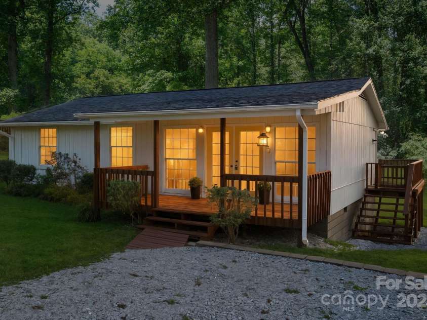 35 Pope Road, Brevard, NC 28712.  MLS# CAR4261354, YatesRealty ID 26591. Twilight View