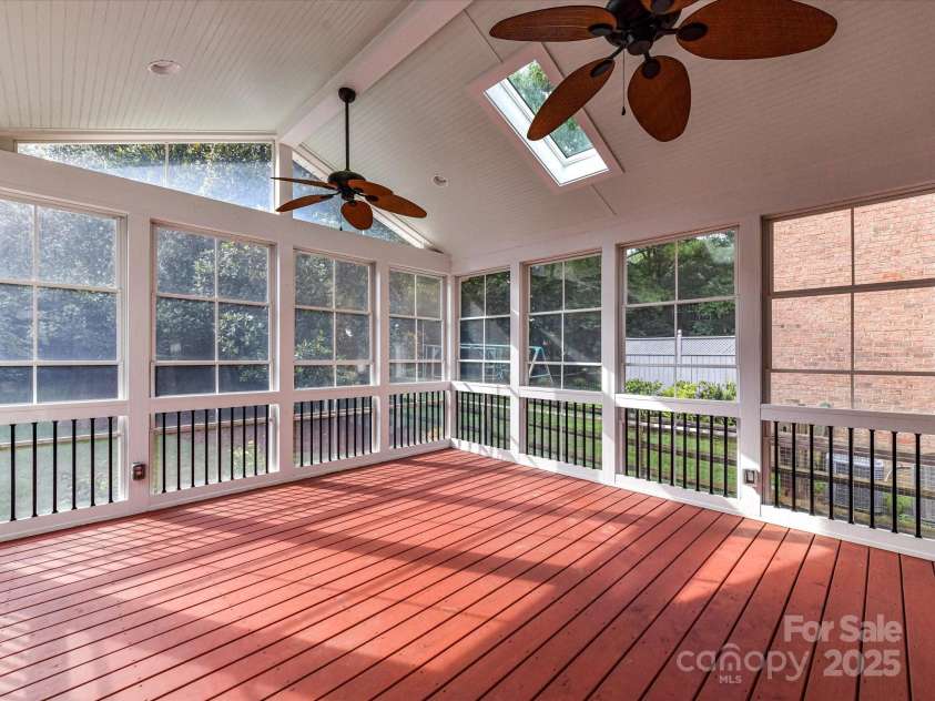 5434 Shoal Brook Court, Charlotte, NC 28277.  MLS# CAR4280902, YatesRealty ID 26602. Rear EZ Breeze Porch