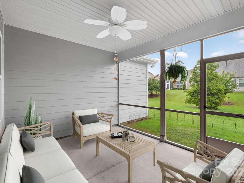 4057 Channel Islands Way, Lancaster, SC 29720.  MLS# CAR4292453, YatesRealty ID 2662. Virtually Staged screened in porch