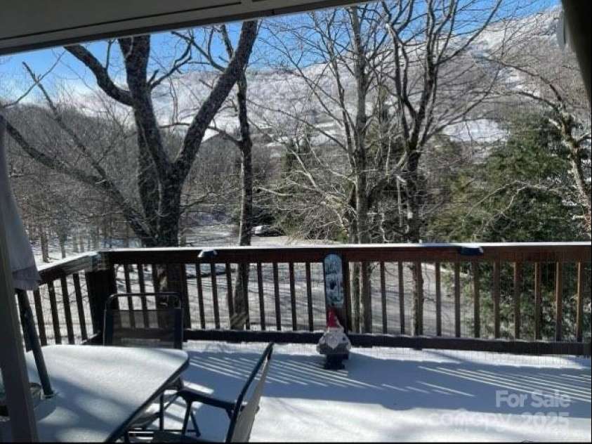 229 Birchwood Lane, Beech Mountain, NC 28604.  MLS# CAR4234563, YatesRealty ID 2665. Snow day at the condo