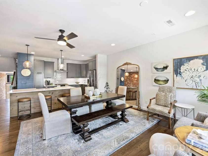 2829 Brevard Street, Charlotte, NC 28205.  MLS# CAR4364948, YatesRealty ID 26667. Dining and keeping room open to kitchen