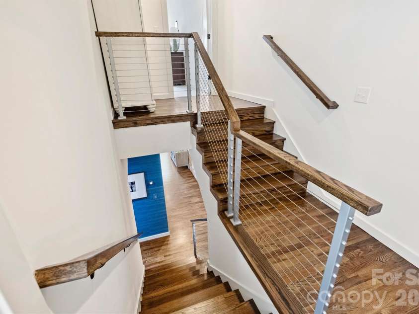 2829 Brevard Street, Charlotte, NC 28205.  MLS# CAR4364948, YatesRealty ID 26667. Stairs to upper level 