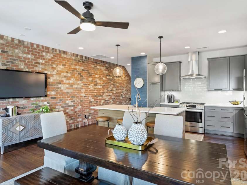 2829 Brevard Street, Charlotte, NC 28205.  MLS# CAR4364948, YatesRealty ID 26667. The perfect interior brick wall
