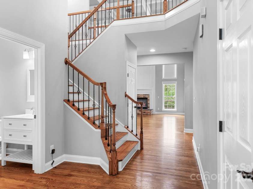 7191 Grist Mill Court, Denver, NC 28037.  MLS# CAR4221551, YatesRealty ID 26668. Entrance and Steps to Second Floor
