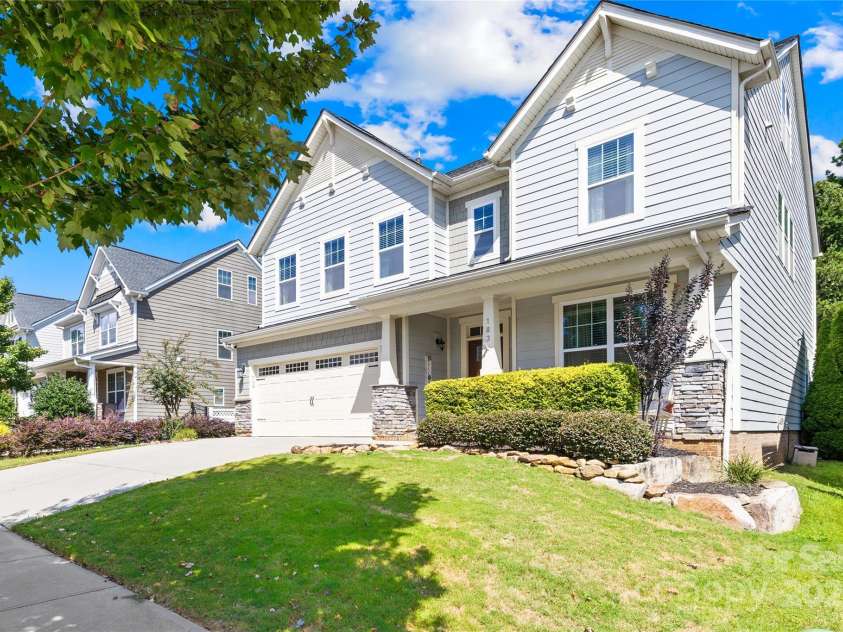 183 Rustling Waters Drive, Mooresville, NC 28117.  MLS# CAR4303069, YatesRealty ID 2667. Covered front porch