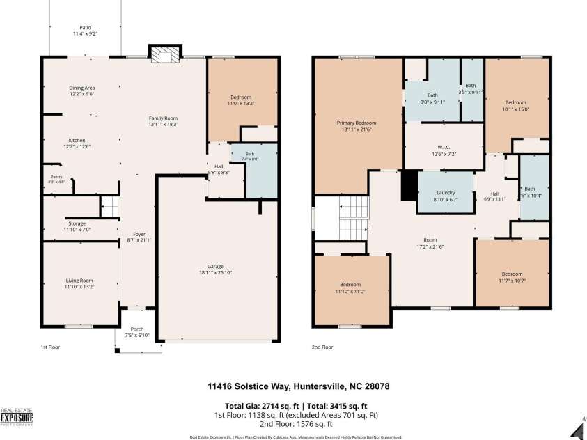 11416 Solstice Way, Huntersville, NC 28078.  MLS# CAR4413200, YatesRealty ID 26688. 
