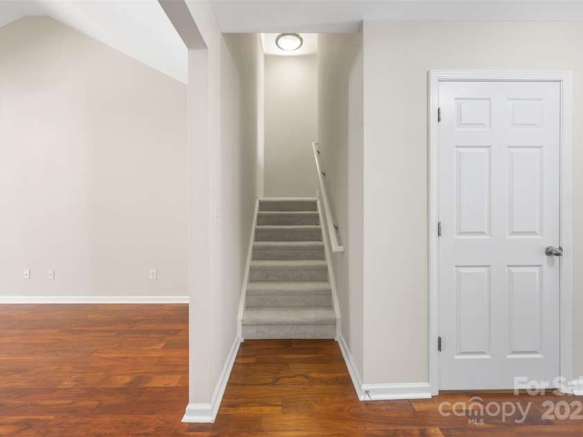 4323 Wiregrass Road, Indian Land, SC 29707.  MLS# CAR4235609, YatesRealty ID 26697. Stairs to 4th Bedroom/Bonus