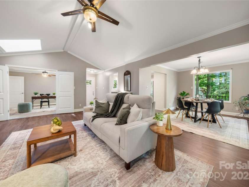 7 Turtle Lane, Clover, SC 29710.  MLS# CAR4257060, YatesRealty ID 26699. Living area with doors open as office