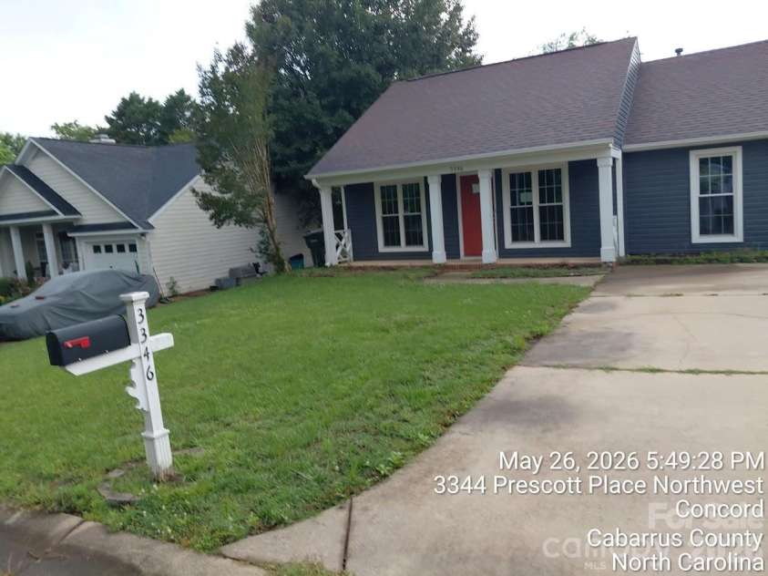 3346 Prescott Place, Concord, NC 28027.  MLS# CAR4336847, YatesRealty ID 26701. 