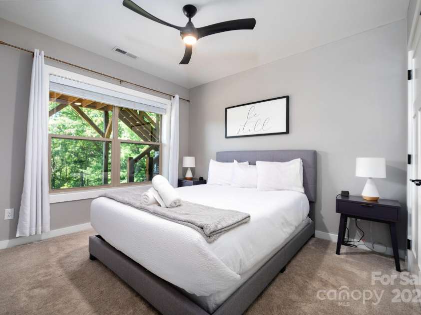 54 Weldon Way, Fairview, NC 28730.  MLS# CAR4279261, YatesRealty ID 26712. Lower Level Bedroom Three