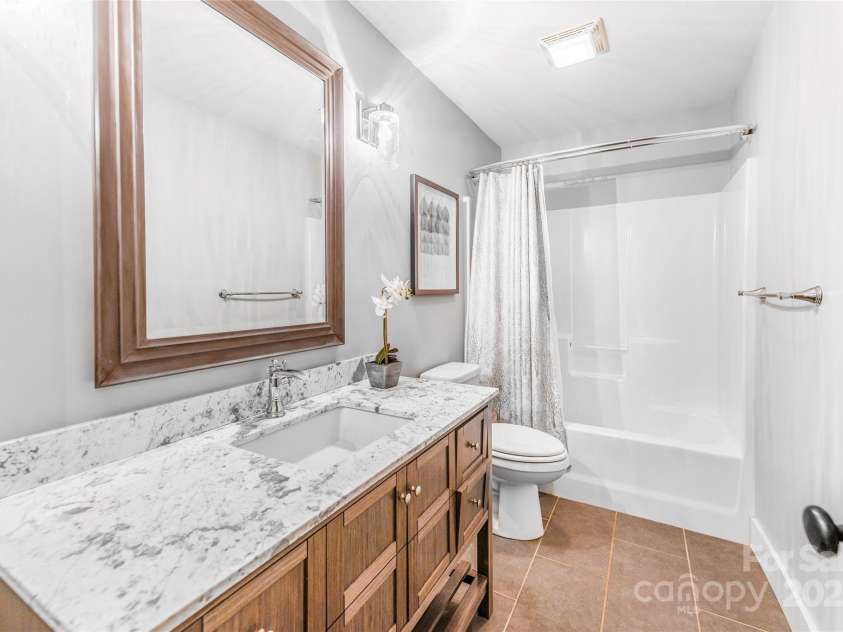 45 Tahkieostie Trail, Asheville, NC 28806.  MLS# CAR4250758, YatesRealty ID 26721. Bathroom for bedrooms two and three.