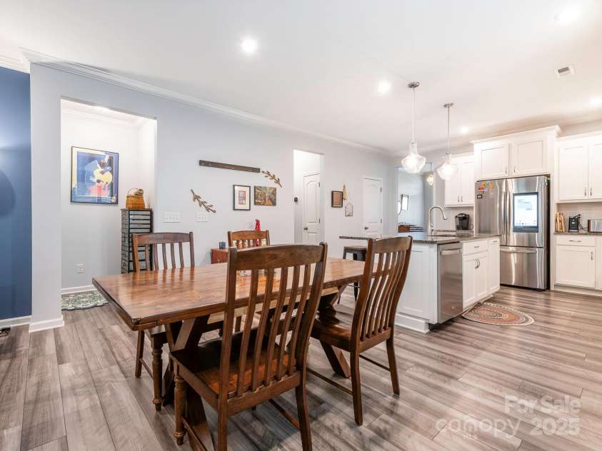 1711 Woodend Drive, Indian Trail, NC 28079.  MLS# CAR4279128, YatesRealty ID 26729. Dining into Kitchen