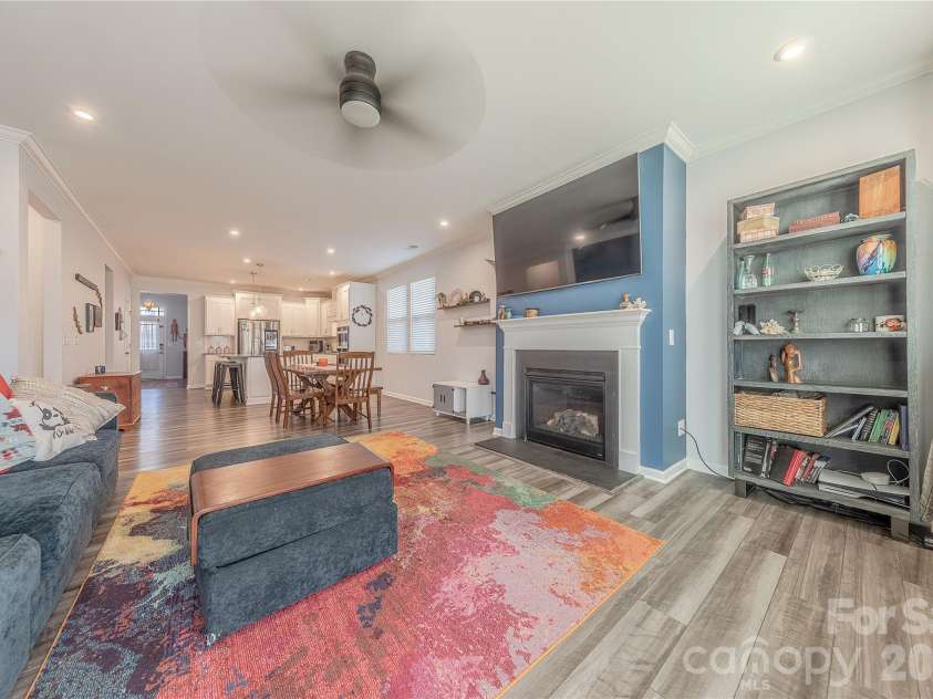 1711 Woodend Drive, Indian Trail, NC 28079.  MLS# CAR4333900, YatesRealty ID 26729. Great Room w/ Gas Fireplace