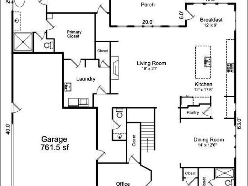 407 Crepe Myrtle Lane, Weddington, NC 28104.  MLS# CAR4200048, YatesRealty ID 2673. Main Floor