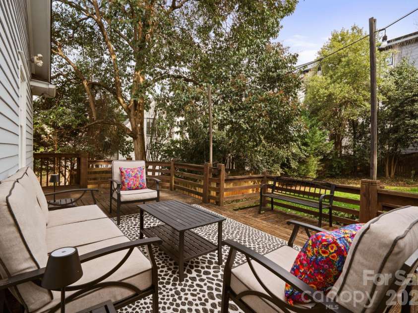 1207 Buchanan Street, Charlotte, NC 28203.  MLS# CAR4335653, YatesRealty ID 2674. Rear Deck 