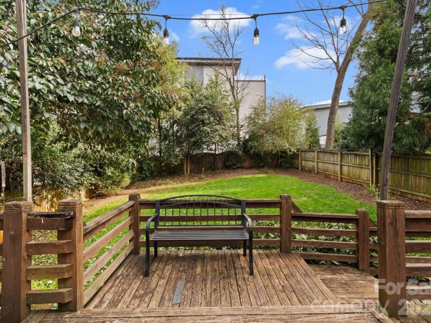 1207 Buchanan Street, Charlotte, NC 28203.  MLS# CAR4335653, YatesRealty ID 2674. Rear Deck 