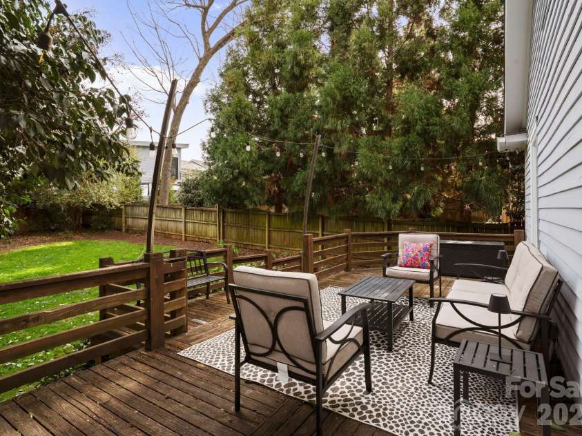 1207 Buchanan Street, Charlotte, NC 28203.  MLS# CAR4335653, YatesRealty ID 2674. Rear Deck 
