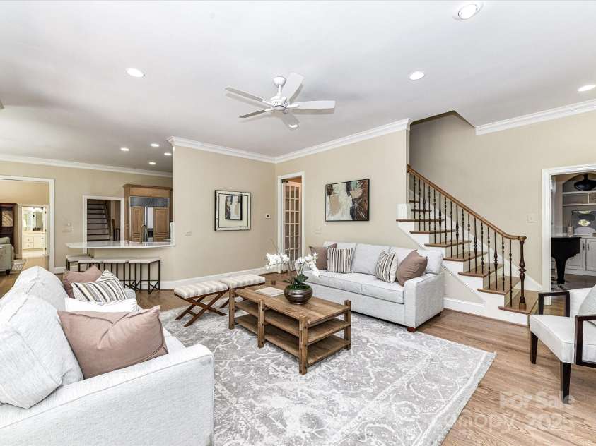 14650 Trading Path Way, Charlotte, NC 28277.  MLS# CAR4249159, YatesRealty ID 26743. Dual staircases to the upper level - both with decorative metal balusters