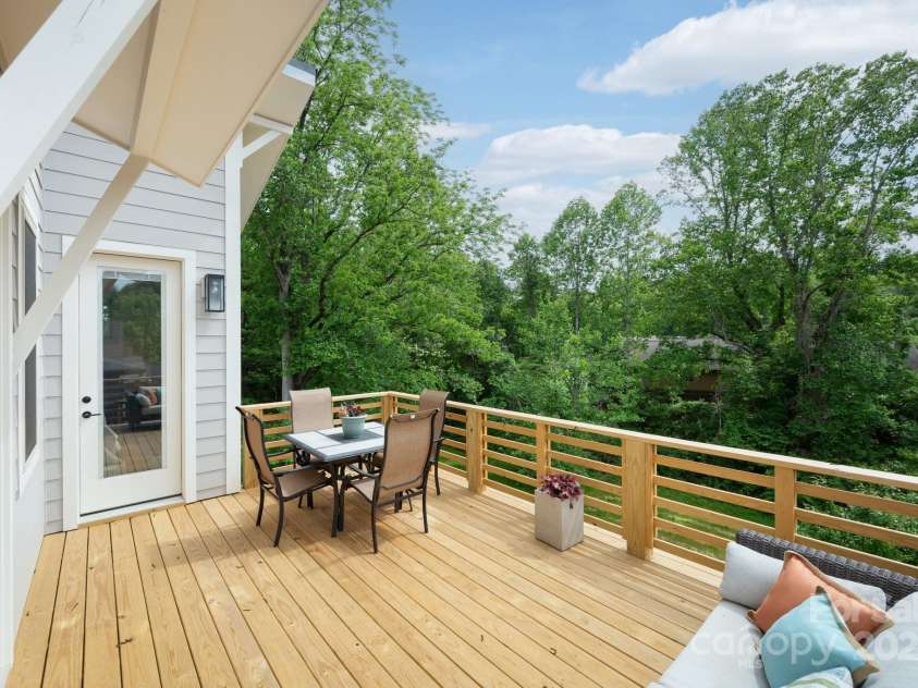 11 Middlebrook Road, Asheville, NC 28805.  MLS# CAR4259341, YatesRealty ID 26744. Sunny Back Deck for Gatherings