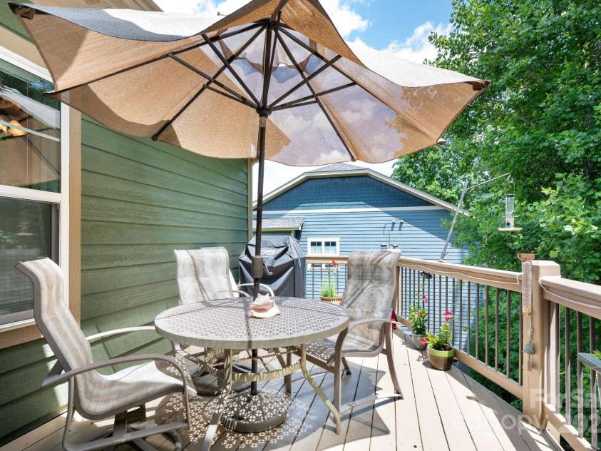 12 Asher Lane, Arden, NC 28704.  MLS# CAR4272445, YatesRealty ID 26758. Sunny Deck for Al-Fresco Dining