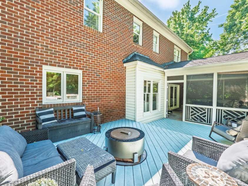 1819 Kilmonack Lane, Charlotte, NC 28270.  MLS# CAR4376693, YatesRealty ID 26765. Relaxing back deck